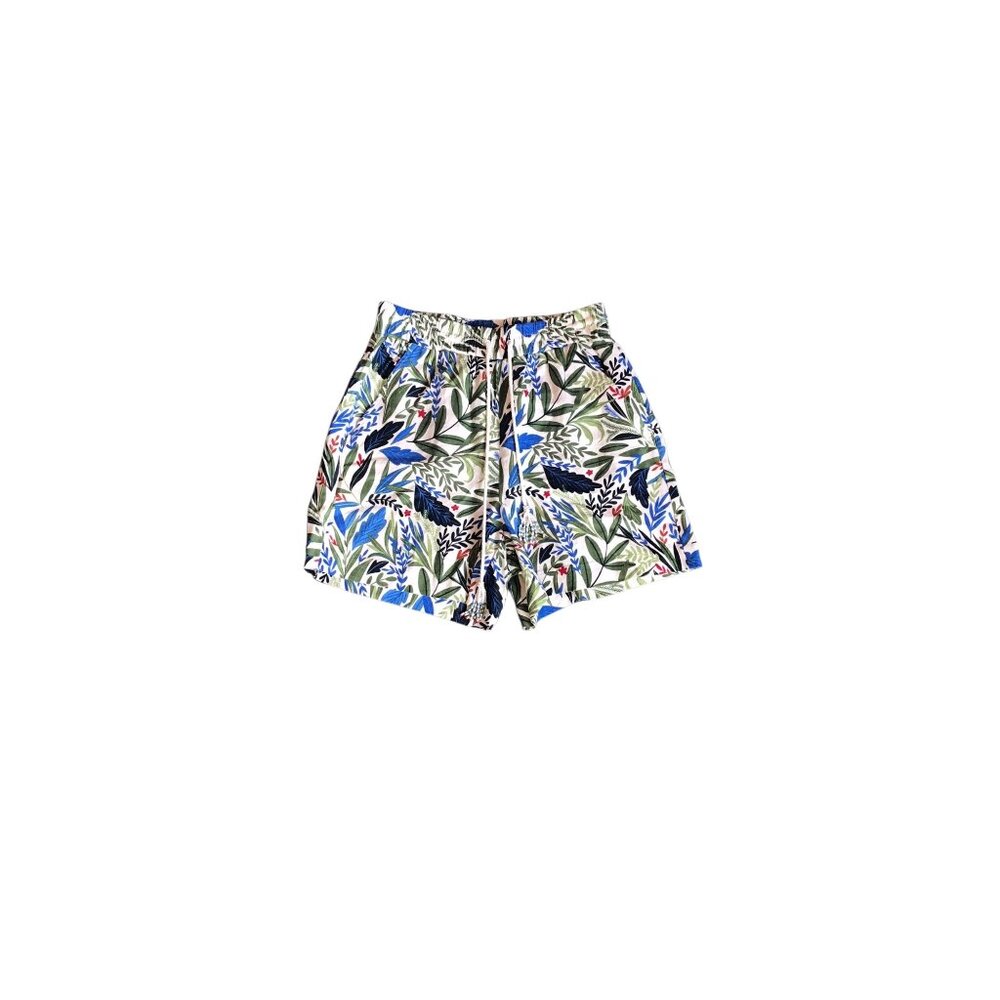Joie Blue, Green and White Floral Print Shorts